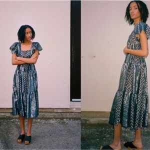 Horses Atelier most gorgeous Butterfly dress in Metallic size 3